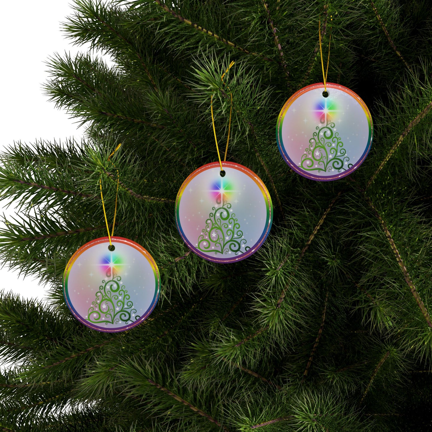 Joyous | Holiday Pride Tree | Heirloom Ceramic Ornaments (1pc, 3pcs, 5pcs, 10pcs)