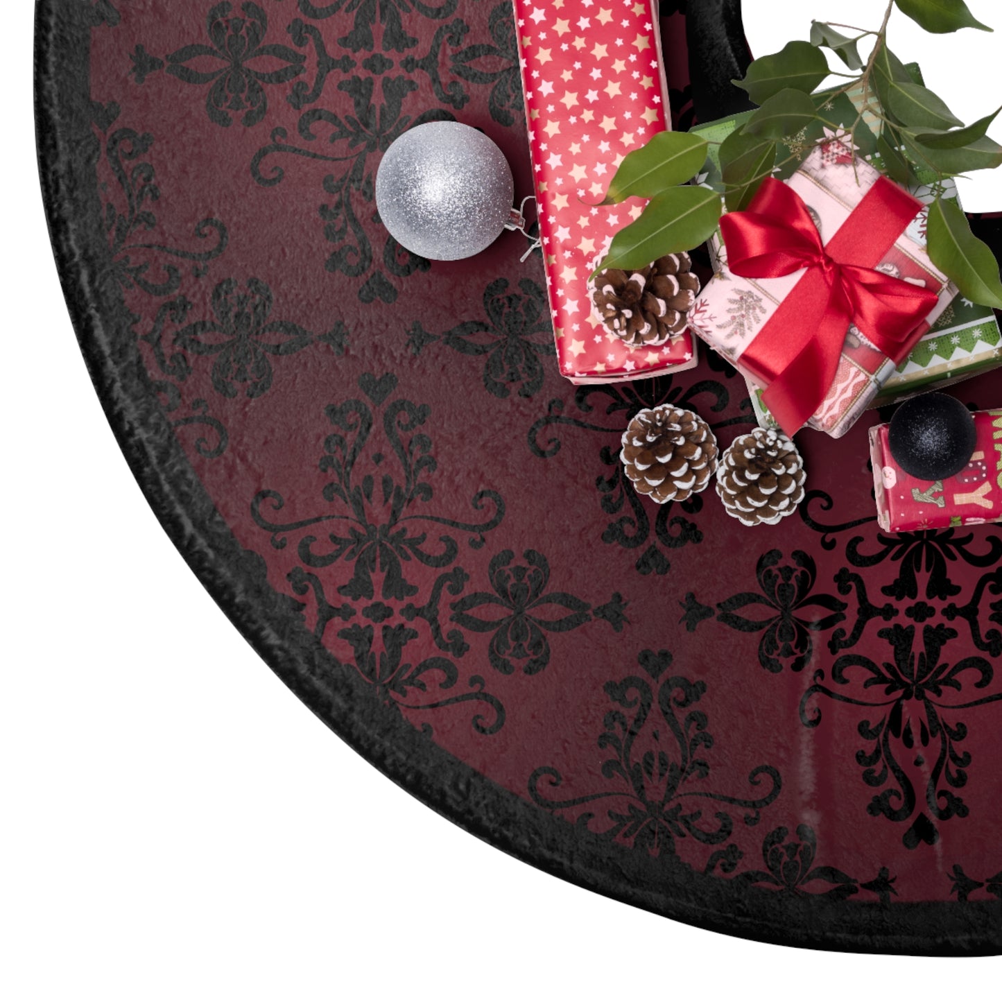 Dark Red Lace | Nightmare Holiday Tree Skirt