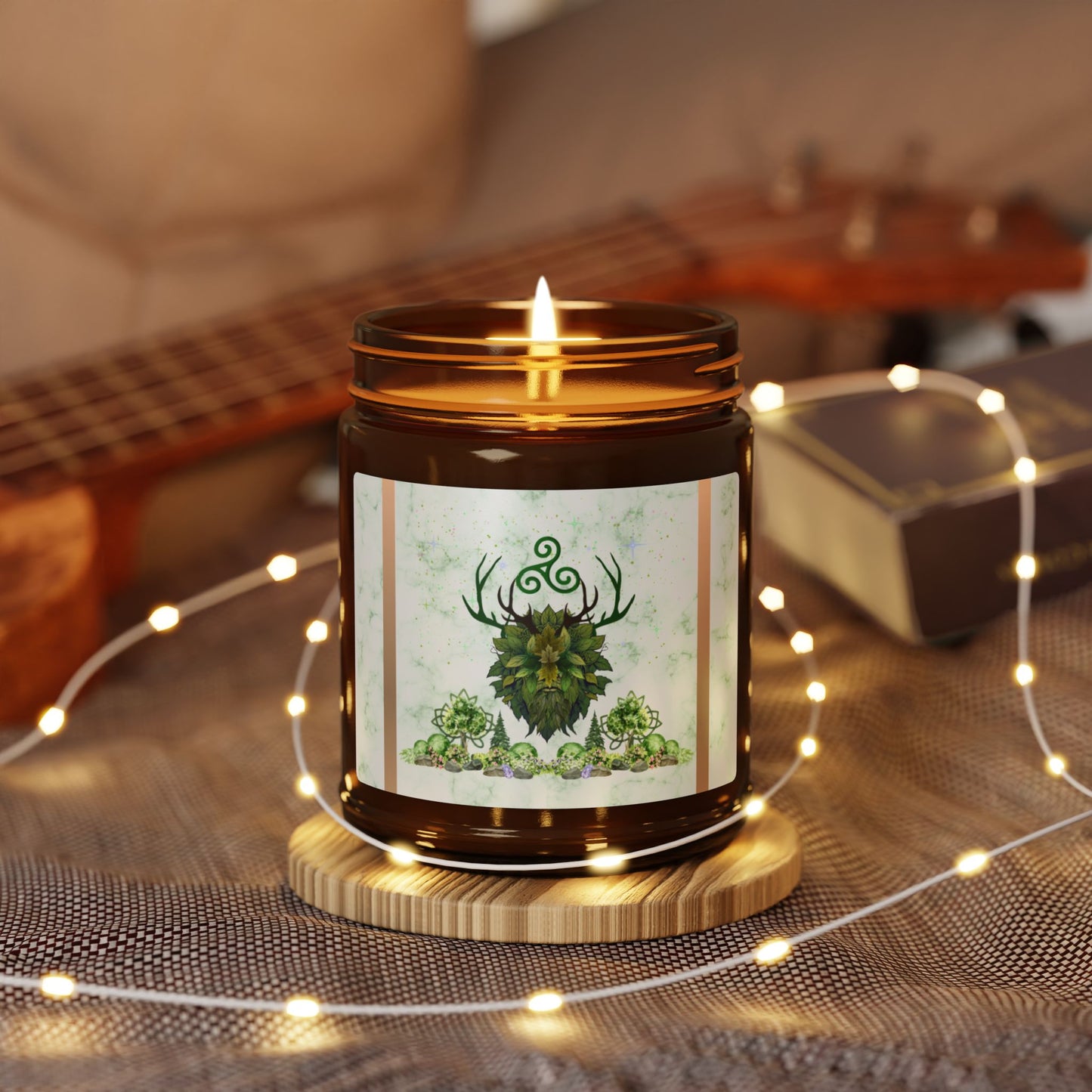 Green Man | Summer Solstice | Scented Soy Candle (Amber Jar)