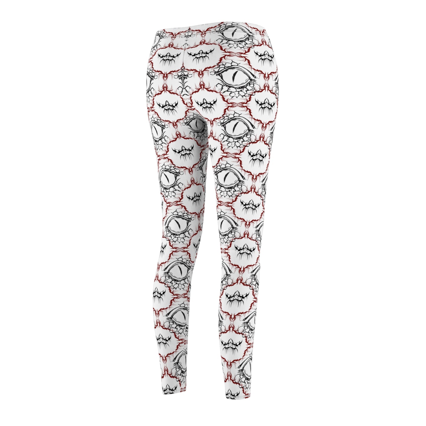 Draco Eyes All-Over Print Leggings — Women's Casual Activewear