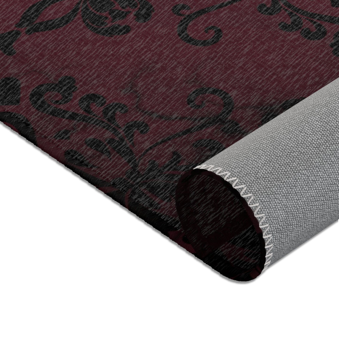 Red Lace Rug | Damask | Area Rug (3 Sizes)