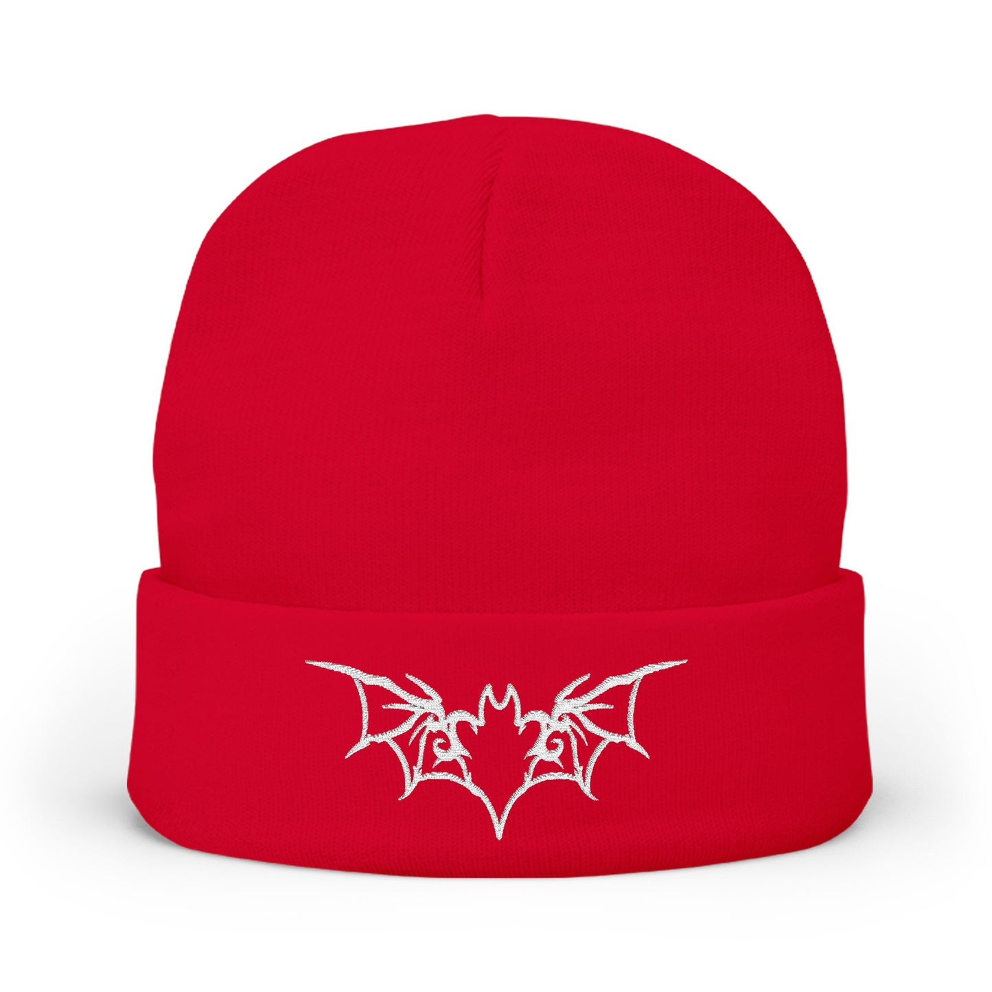 Silhouette of the Bat | Embroidered Knit Beanie