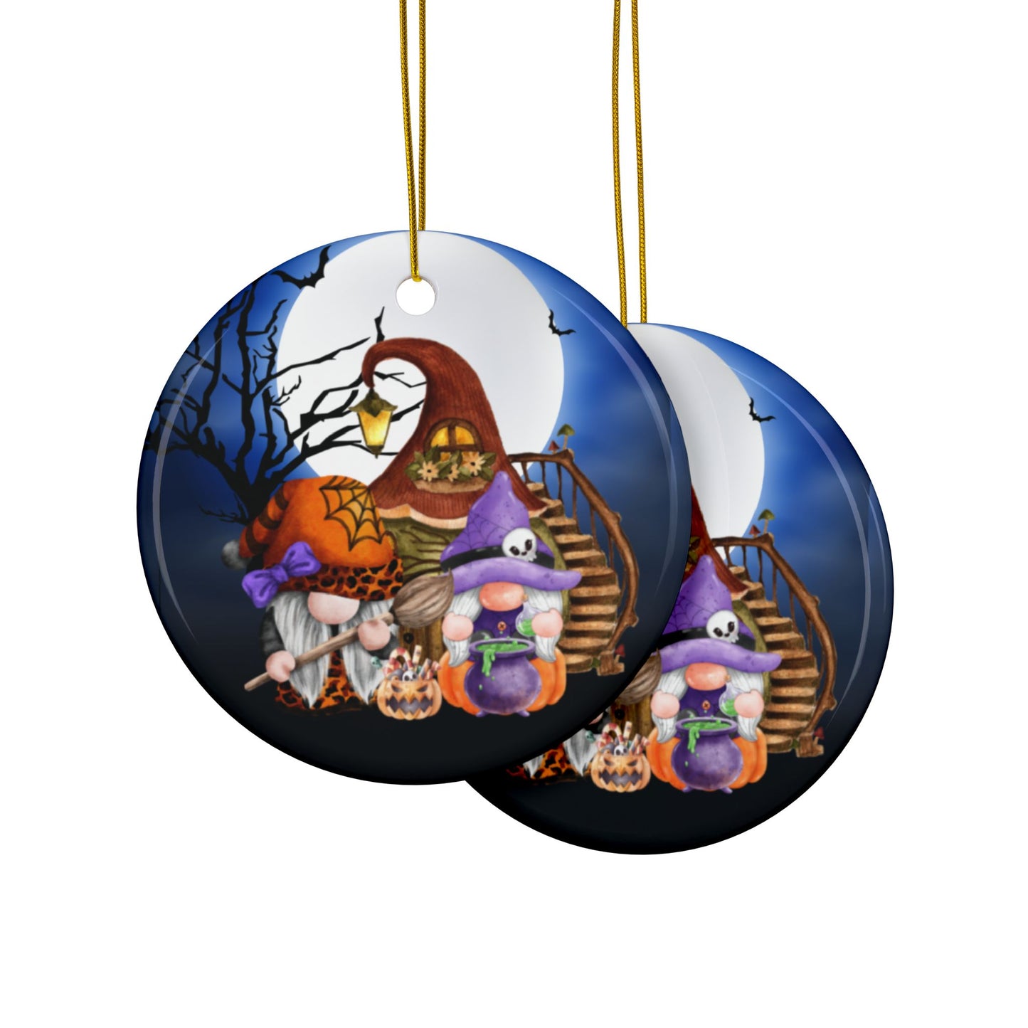 Witchy Gnomes | Heirloom Ceramic Ornaments (1pc, 3pcs, 5pcs, 10pcs)
