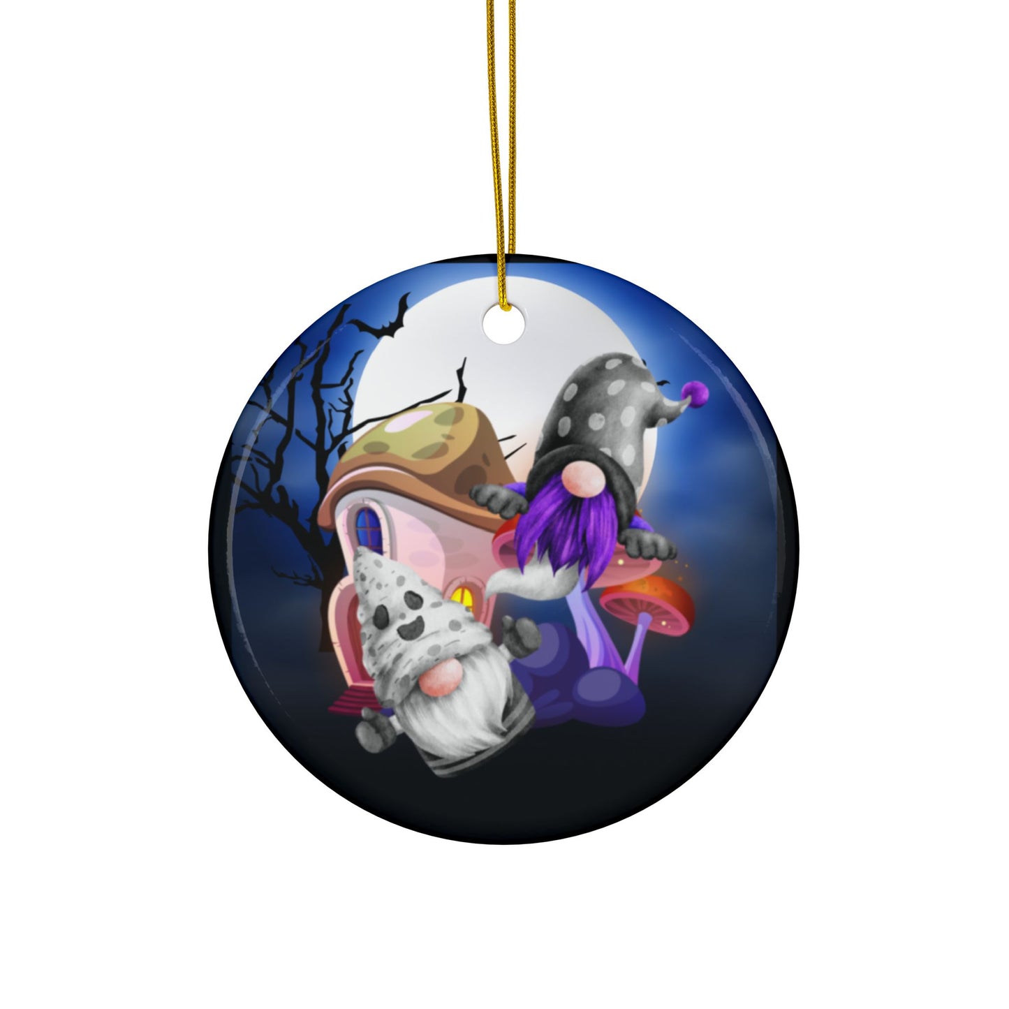 Ghostly Gnomes | Heirloom Ceramic Ornament (1pc, 3pcs, 5pcs, 10pcs)