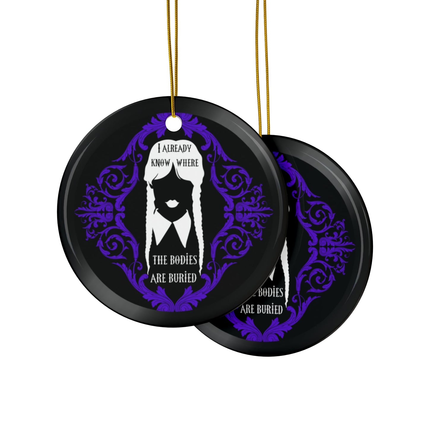 Ms. W. Addams | Buried Bodies | Heirloom Ceramic Ornaments (1pc, 3pcs, 5pcs, 10pcs)