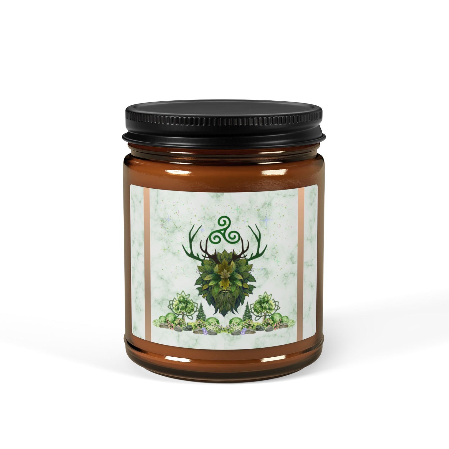 Green Man | Summer Solstice | Scented Soy Candle (Amber Jar)