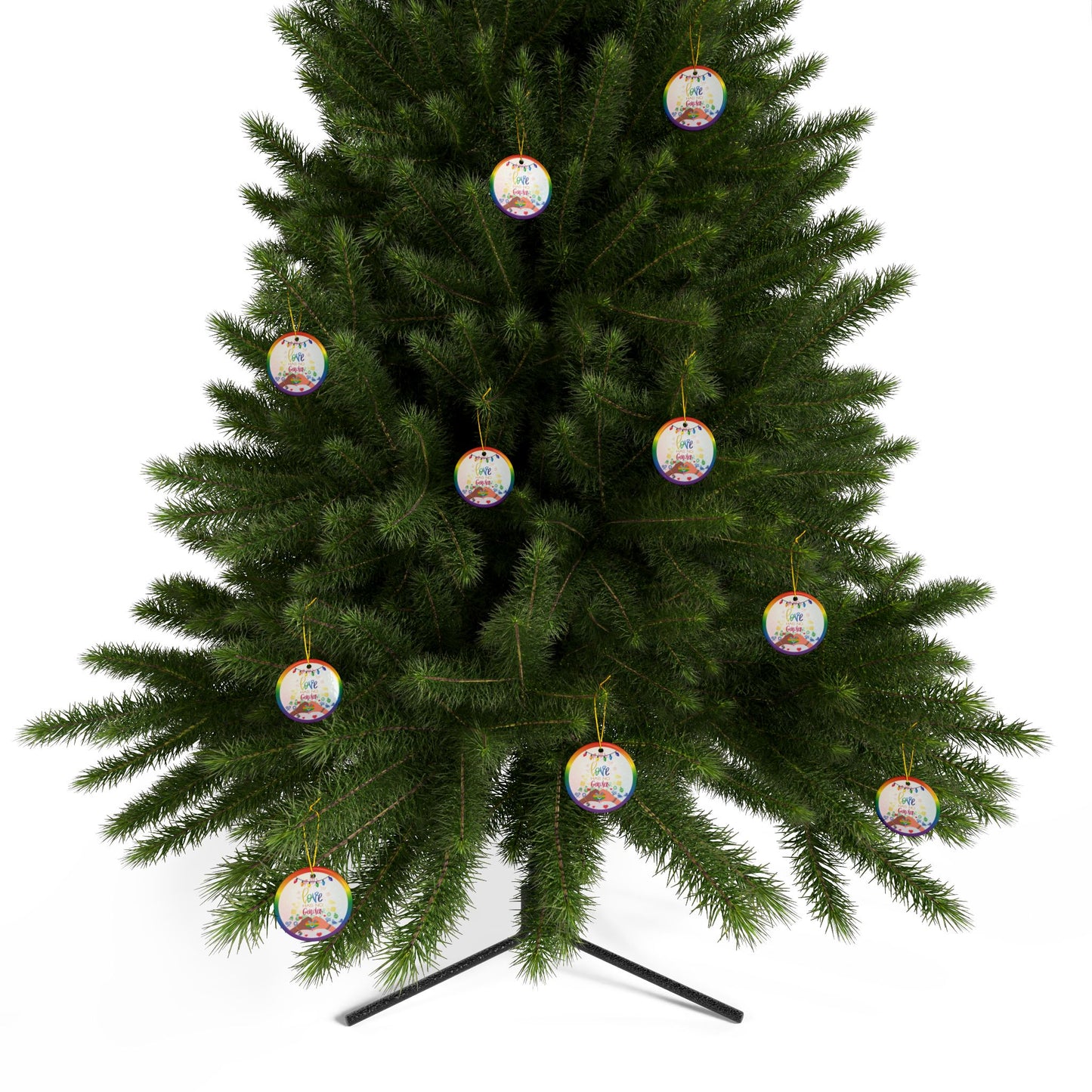 Pride Spirit | Love Has No Gender | Heirloom Ceramic Ornaments (1pc, 3pc, 5pc, 10pc)