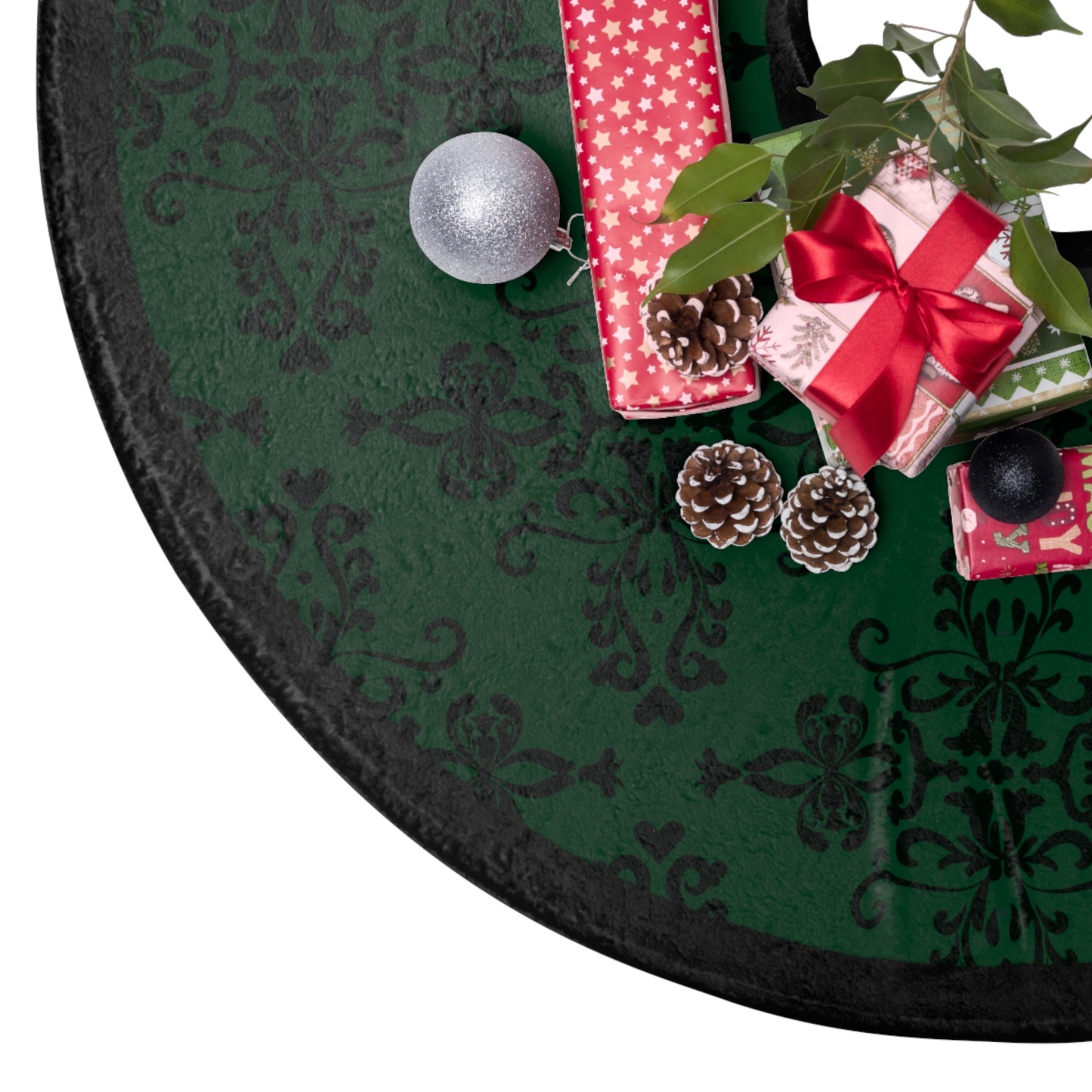 Tree Skirt | Dark Emerald Lace | Nightmare Holiday Tree Skirt