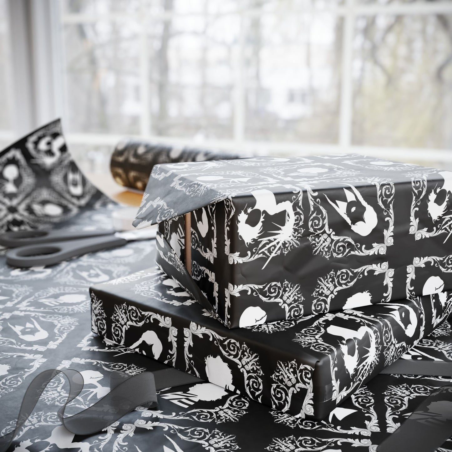 Wrapping Papers | Goth Dreams, Tim Burton Inspired, Gothic Gift Wrap Papers