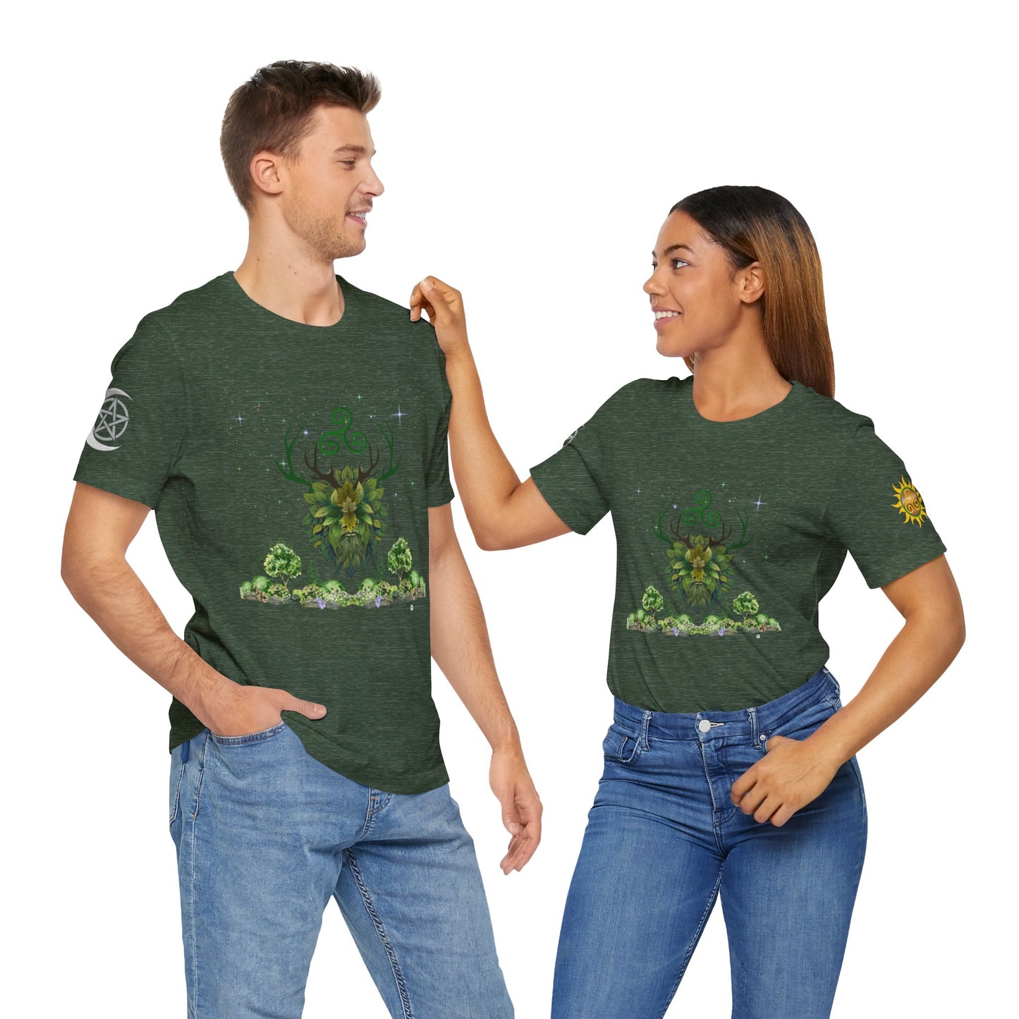 Green Man | Solstice Day | Unisex Jersey Tee – Embrace Nature and Energy