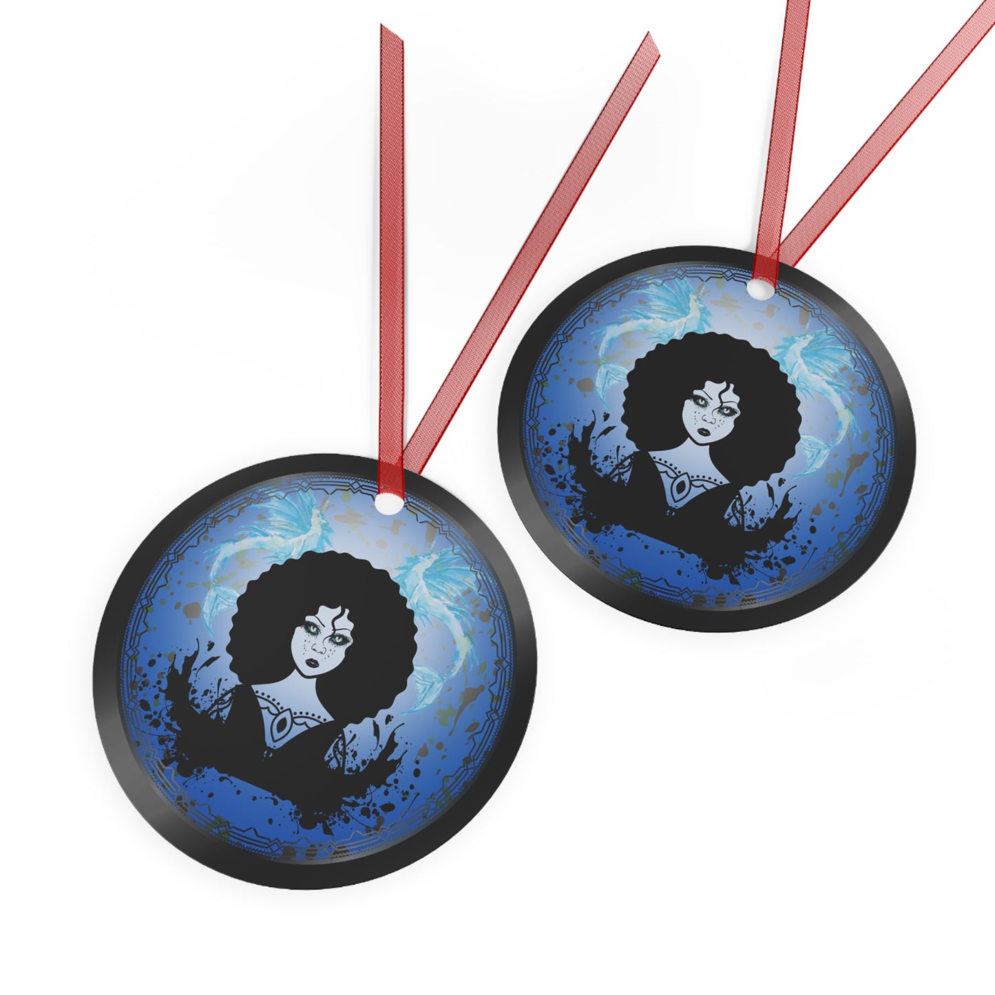 Deep Blue Lady | Metal Ornaments (1pc)