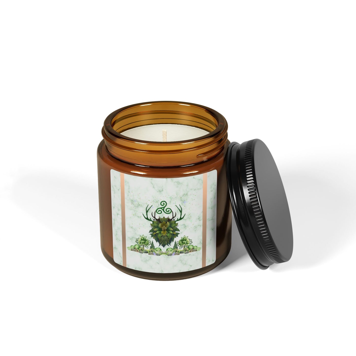 Green Man | Summer Solstice | Scented Soy Candle (Amber Jar)