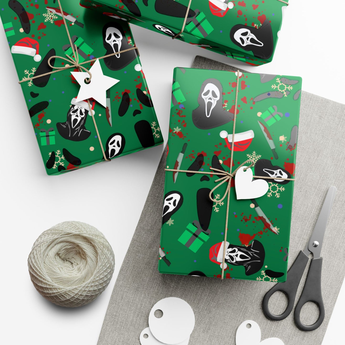 Horror Holidays (Green) | Nightmare Holiday | Wrapping Paper