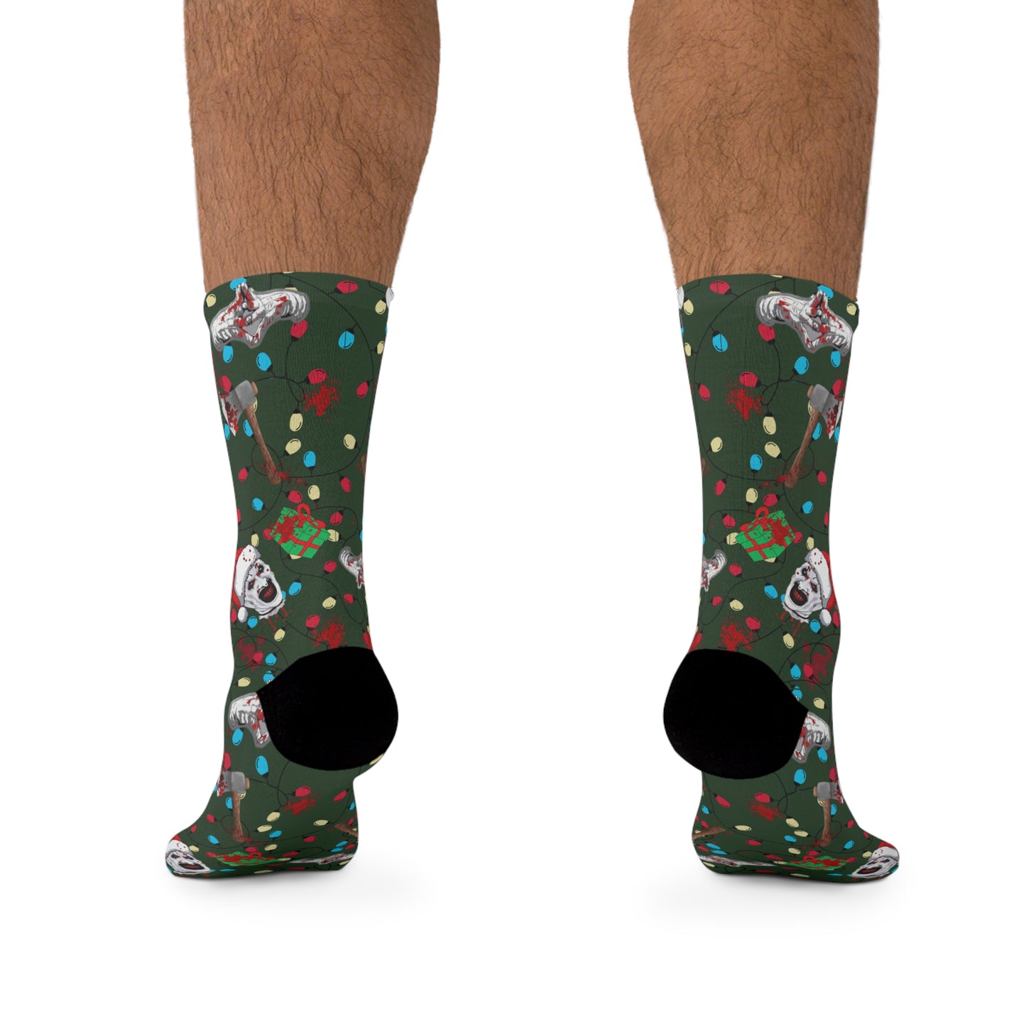 Horror Socks | Terror Santa | Recycled Poly Socks | Cozy and Scary