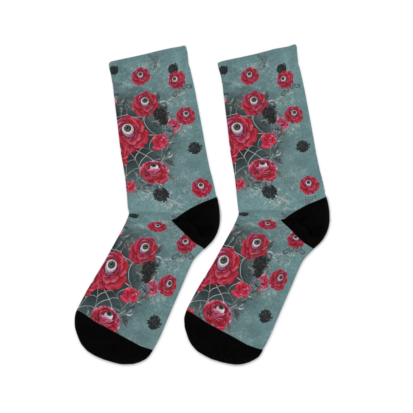 Ocular Floral Raven Socks - Recycled Poly Blend