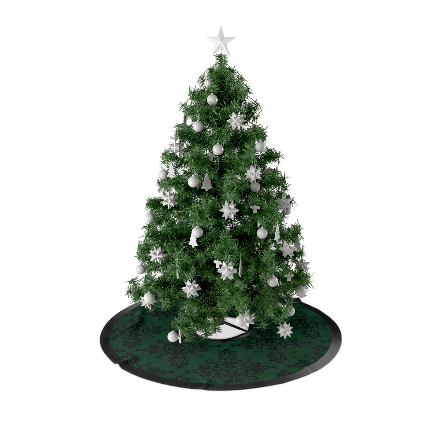 Tree Skirt | Dark Emerald Lace | Nightmare Holiday Tree Skirt