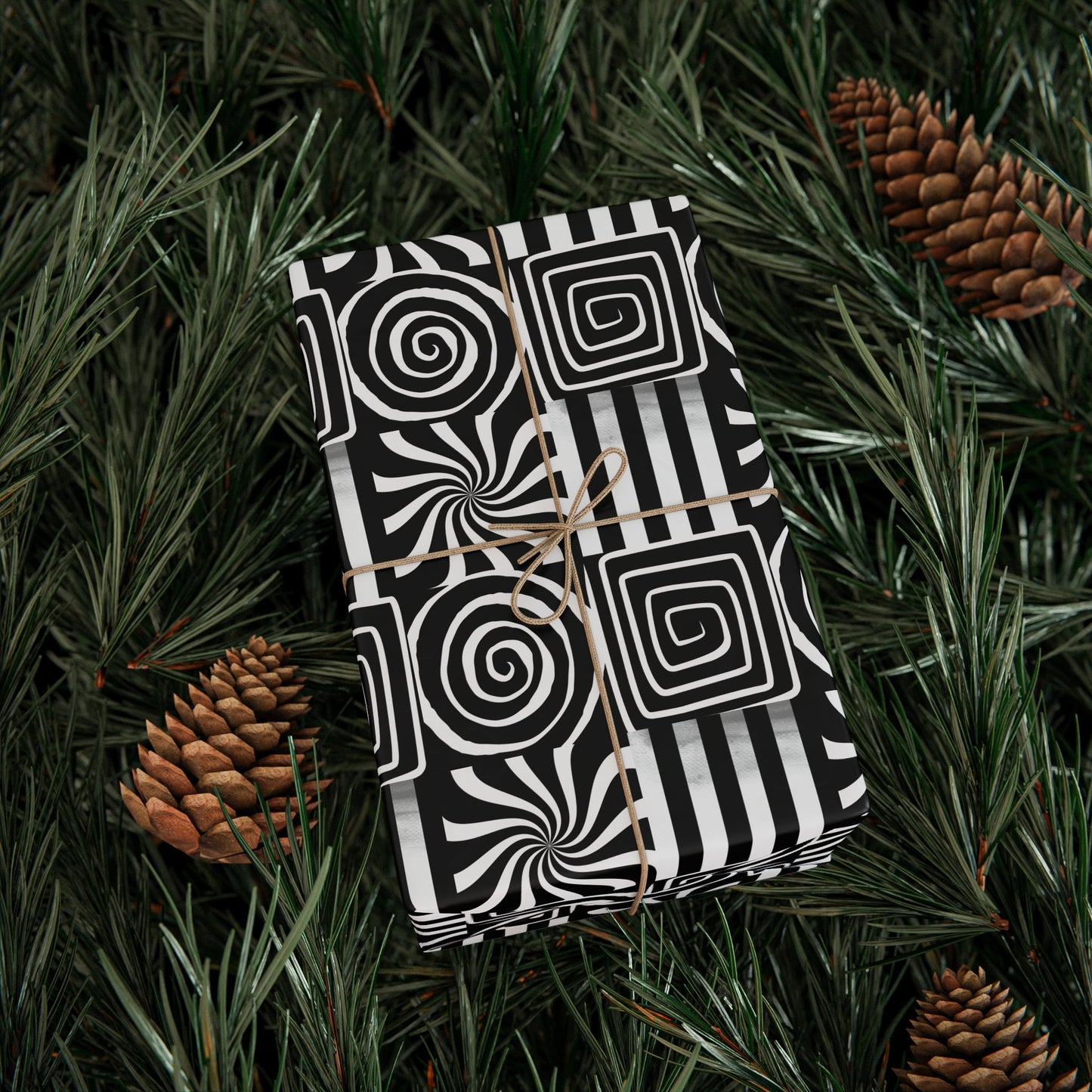 Gothic Swirls Gift Wrap — Tim Burton Inspired Wrapping Paper for Weddings & Occasions