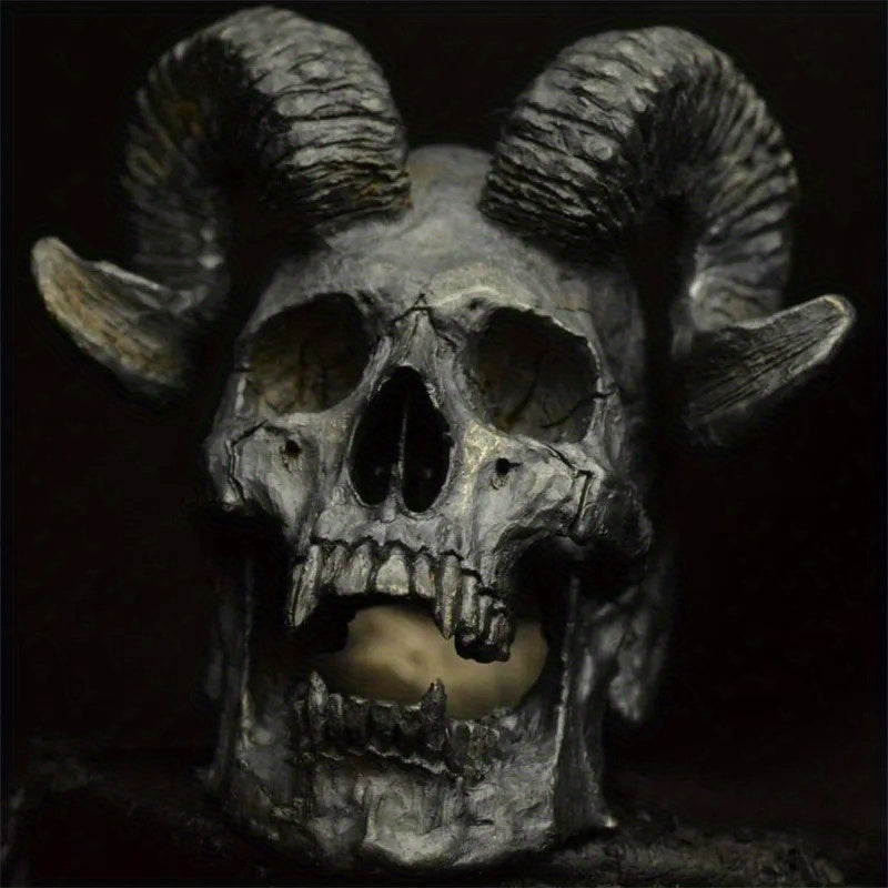 Stone Ram Horned Skull Rings | Retro Gothic Demons Ring