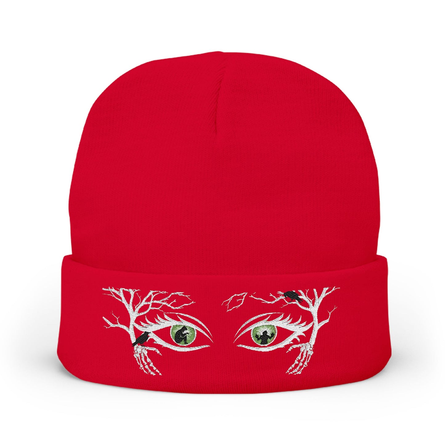 Caught in Your Eyes Beanie Hat | Embroidered Art
