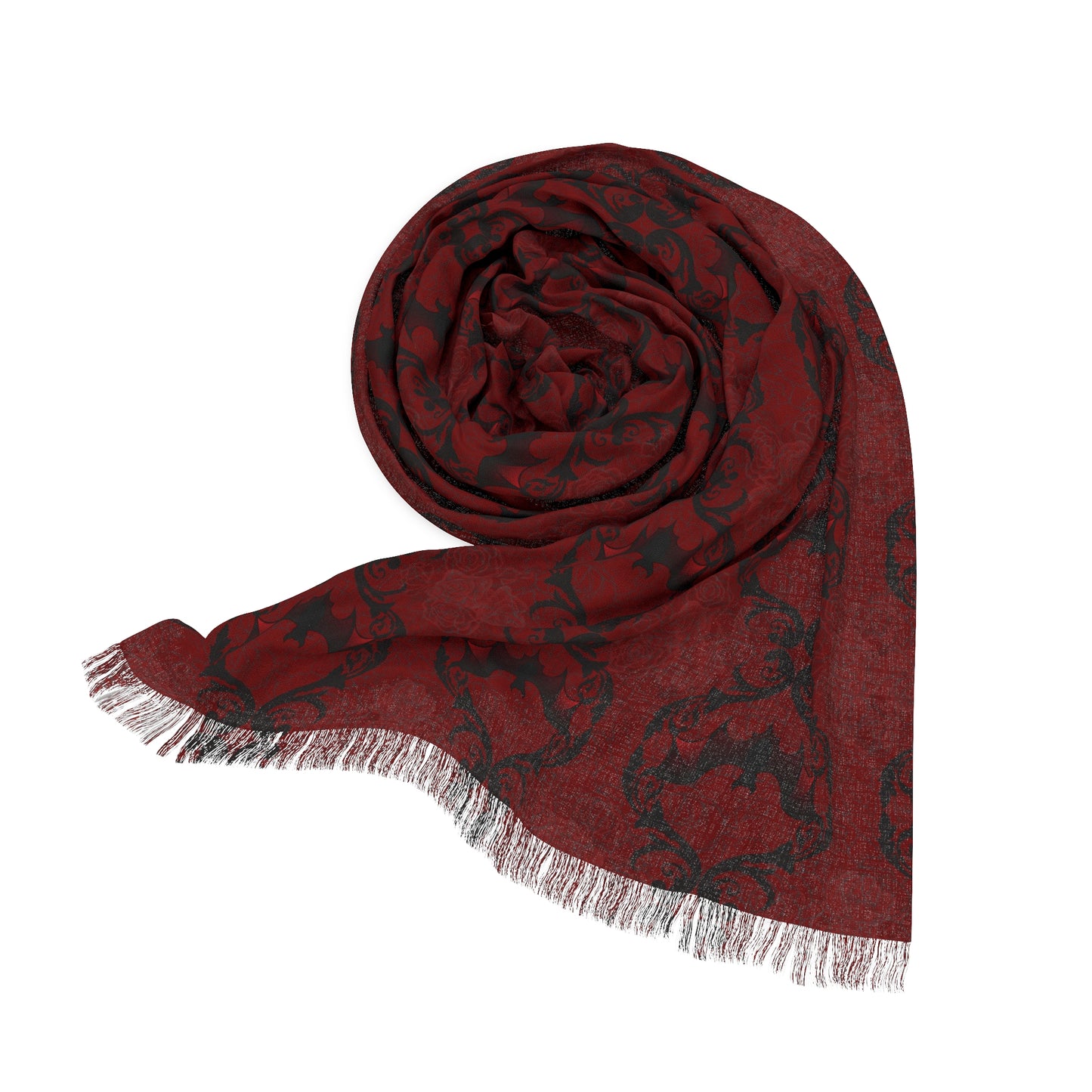 Gothic Ghost Roses & Bats Light Scarf
