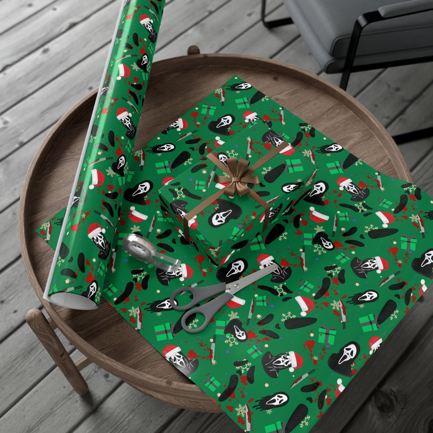 Horror Holidays (Green) | Nightmare Holiday | Wrapping Paper