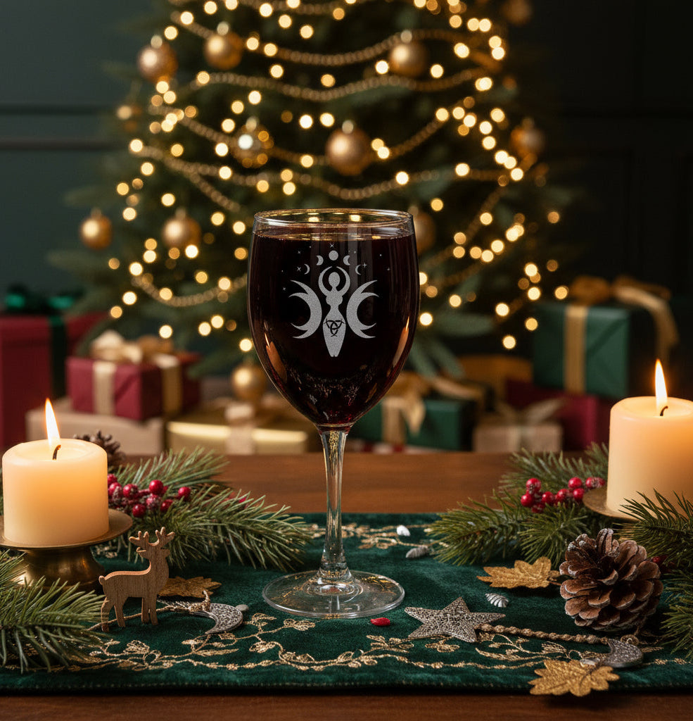 Winter Mother | Wine Glass, 10.5oz (Engraving) | Beautifully Engraved Stemware