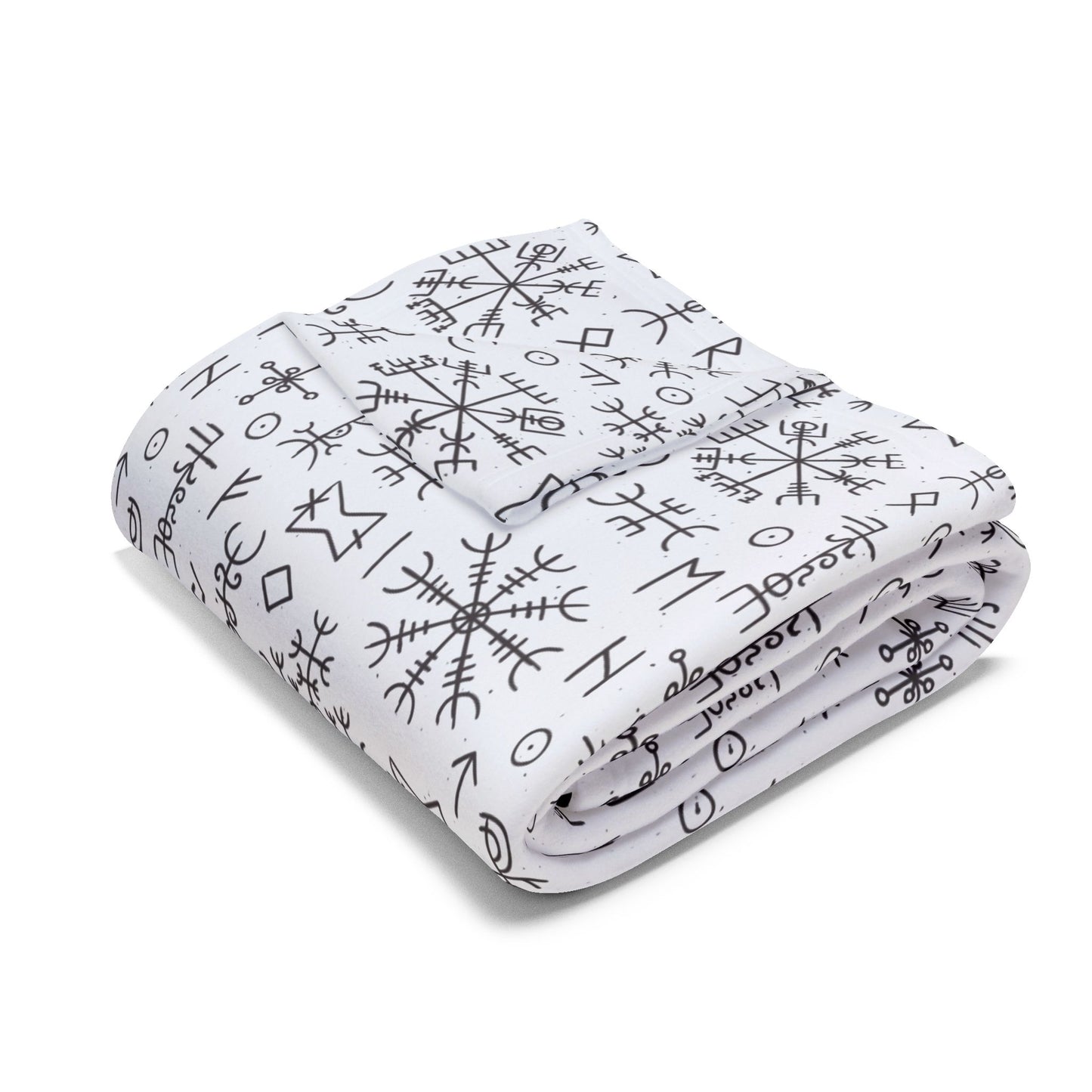 Viking Runes Blanket | Viking Runes and Skulls Design | Warm Nights by the Fire