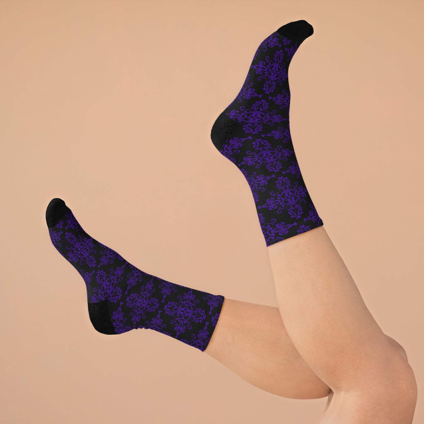 Midnight Lace (Purple)| Recycled Poly Socks