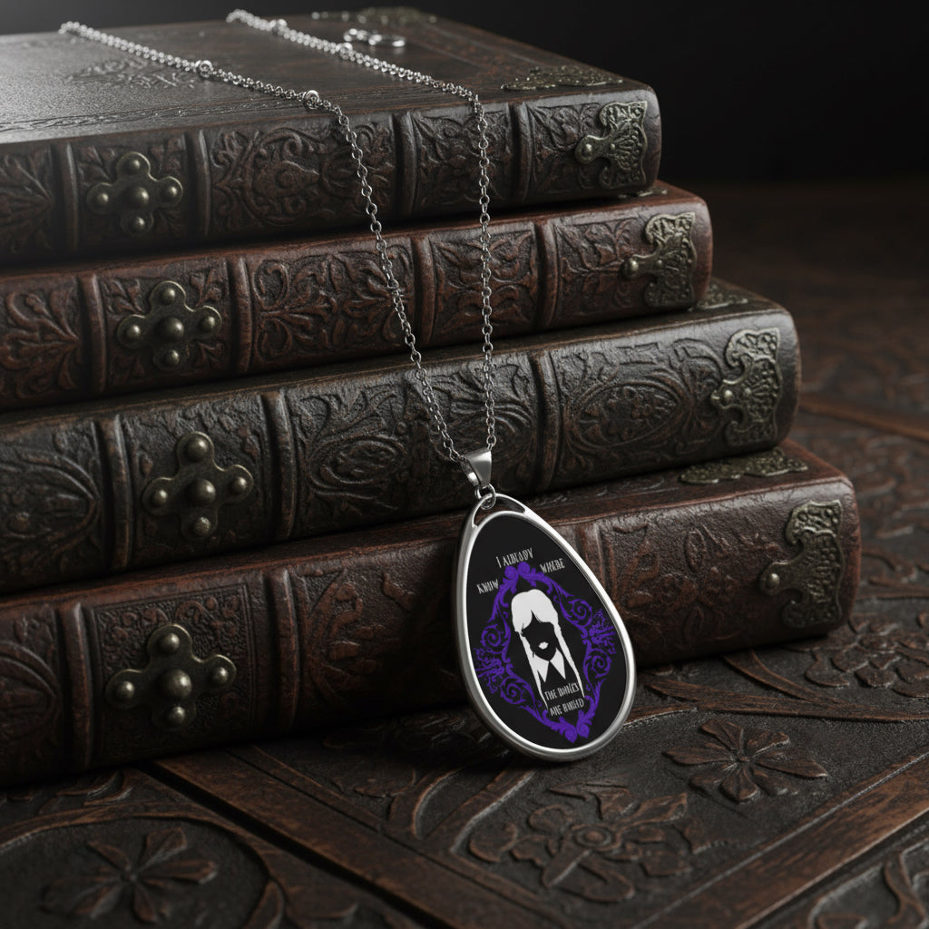 Ms. W. Addams | Buried Bodies | Oval Necklace