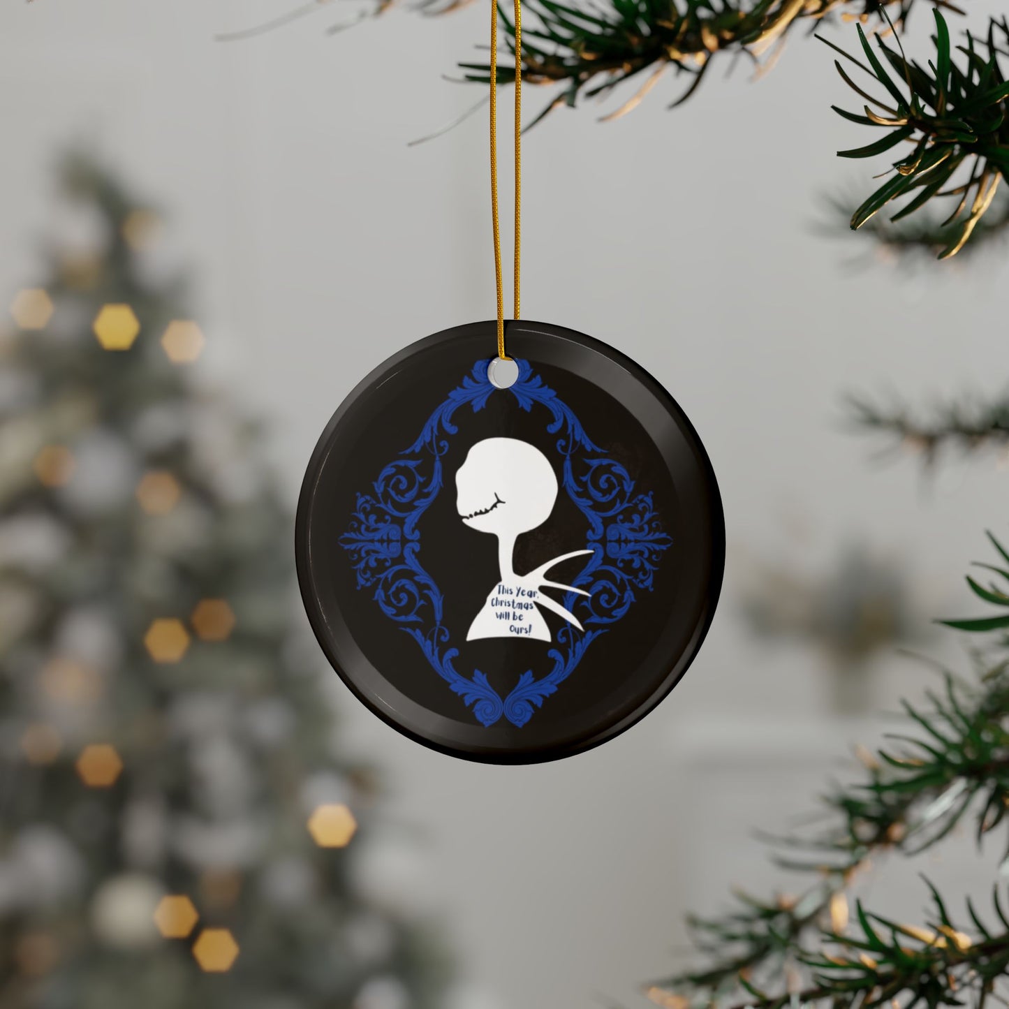 Mr. J. Skellington | Christmas is Ours | Heirloom Ceramic Ornaments (1pc, 3pcs, 5pcs, 10pcs)
