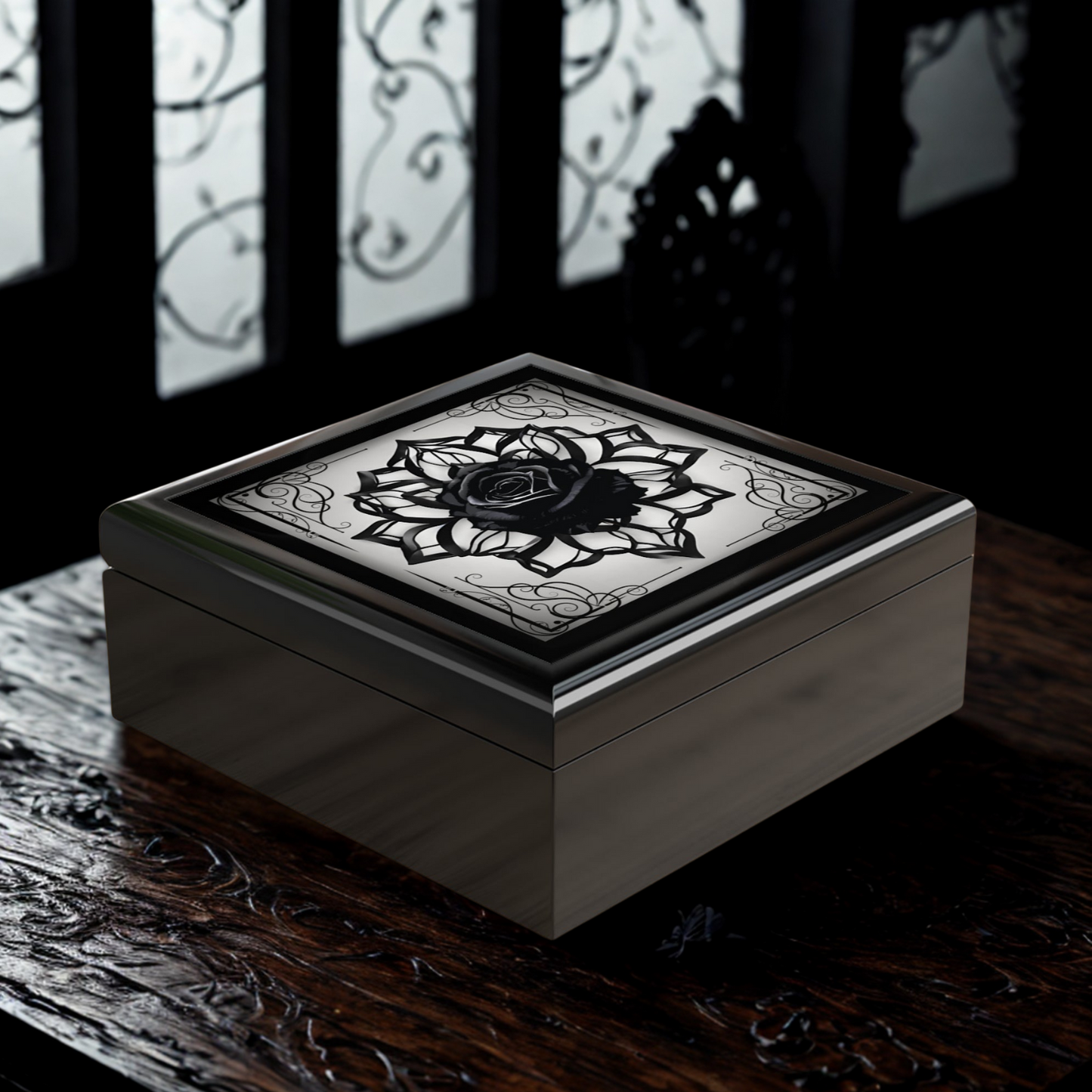 Sinister Rose Jewelry Box | Gothic Decor and Gift