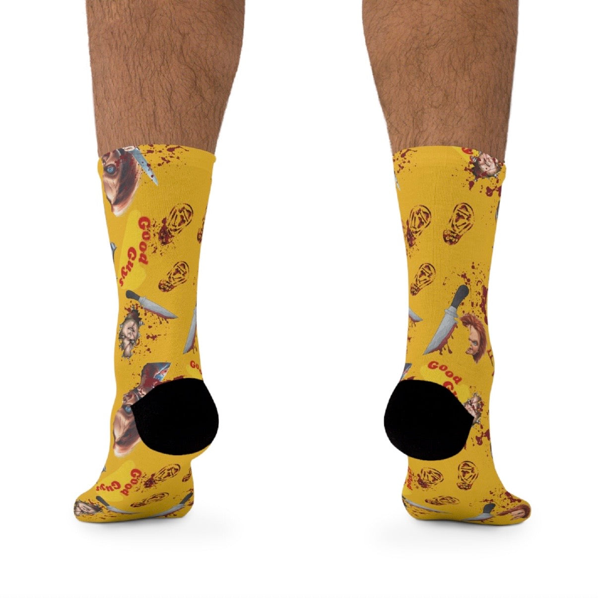 Horror Socks | Good Guys Yellow Box | Recycled Poly Socks | Cozy and Scary