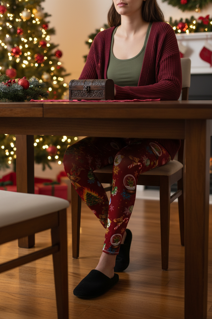 Horror Leggings | Twisted Laffy Holidays | All-Over Print Women's Casual Bottoms