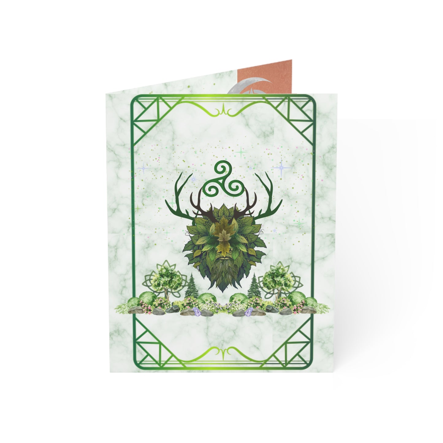 Green Man | Summer Solstice | Greeting Cards | (1, 10 pcs)