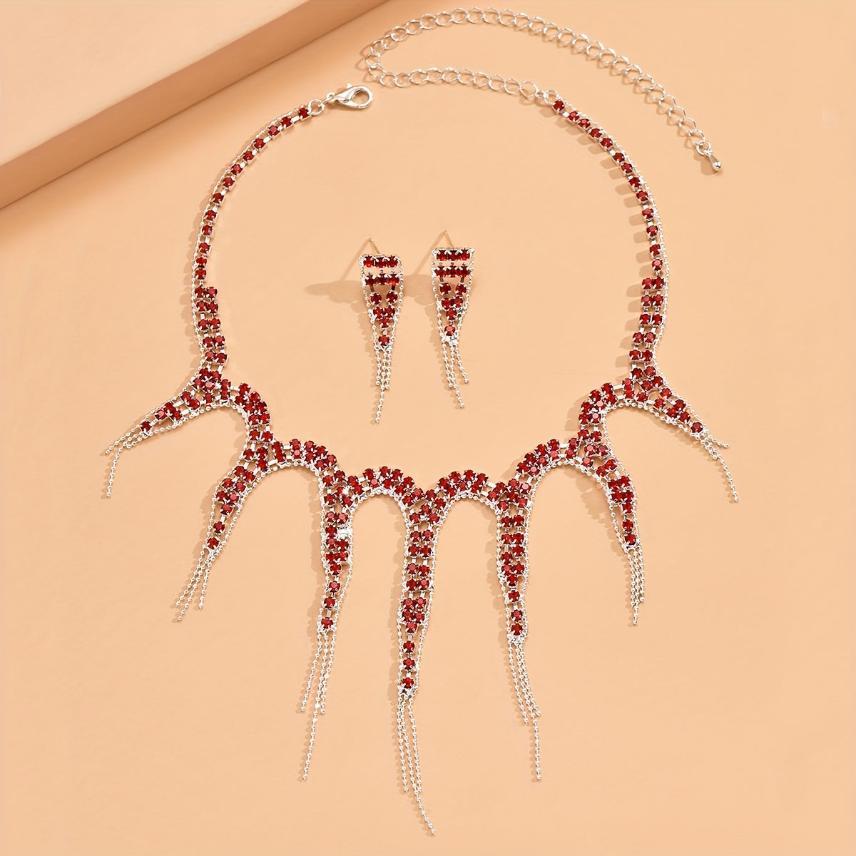 Elegant Jewelry Set | Inlaid Shining Rhinestone Claw Design