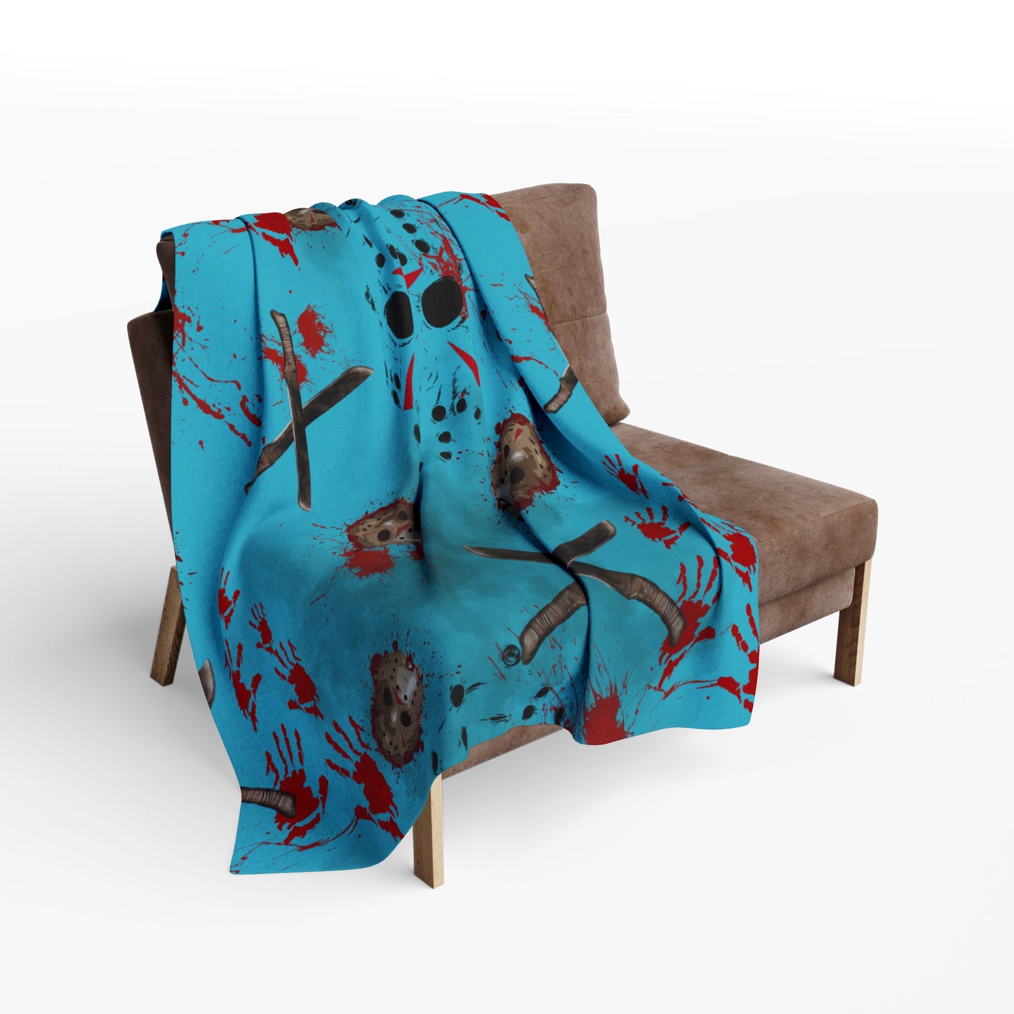 Horrid Comfort | Crystal Lake - Blue Jason Inspired | Velveteen Microfiber Blanket