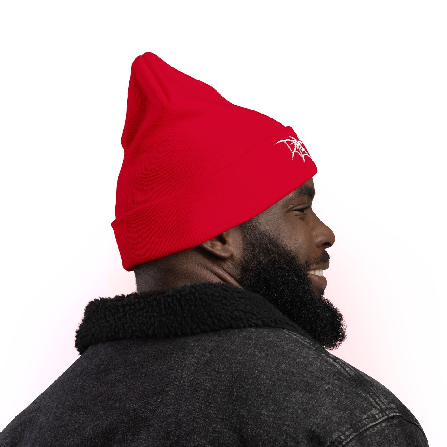 Silhouette of the Bat | Embroidered Knit Beanie