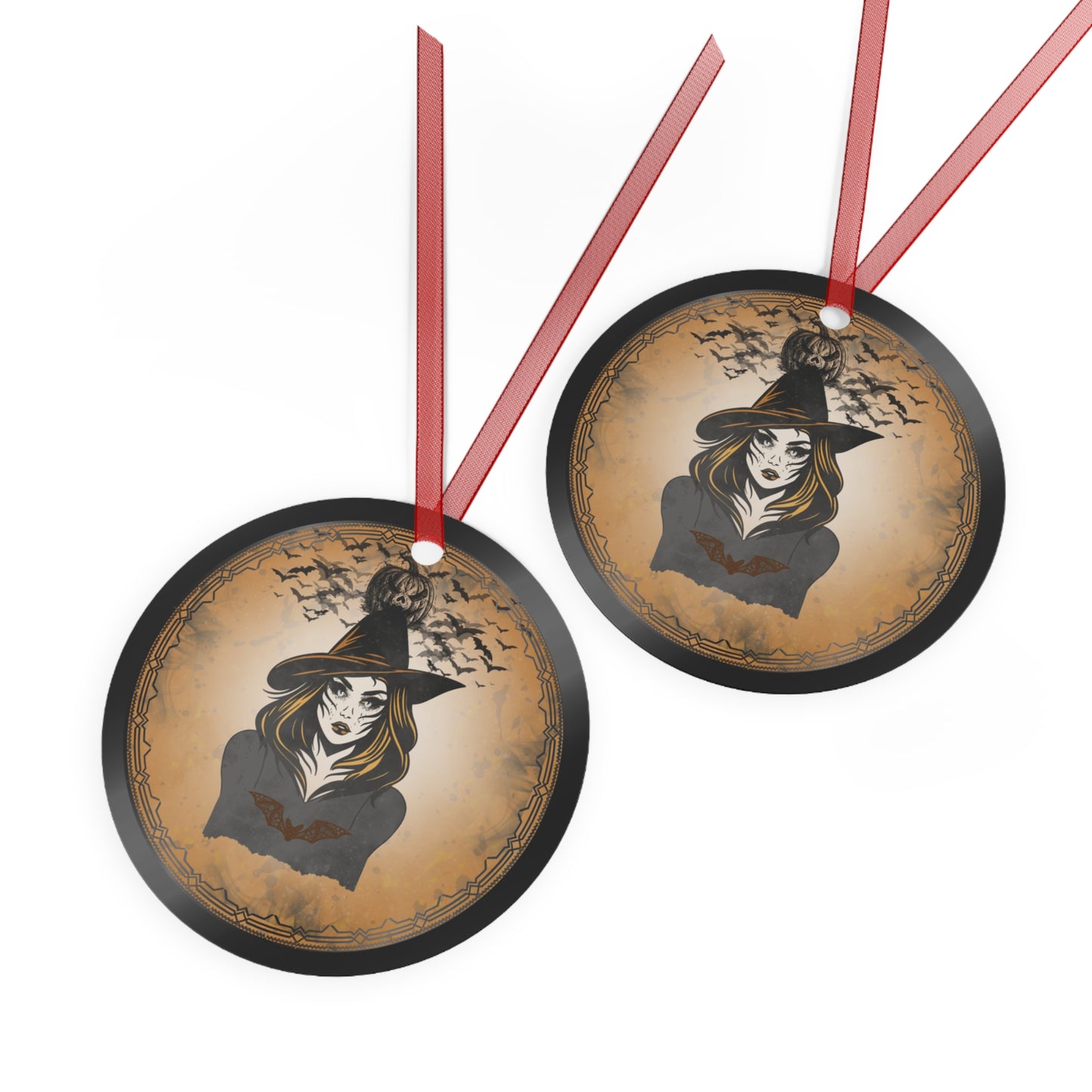 Burnt Orange Lady | Metal Ornaments (1pc)