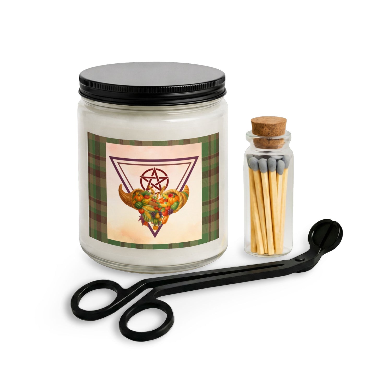 Harvest | Fall Equinox | Scents of Autumn Soy Candle Set — Matches & Wick Trimmer (4 Scents)