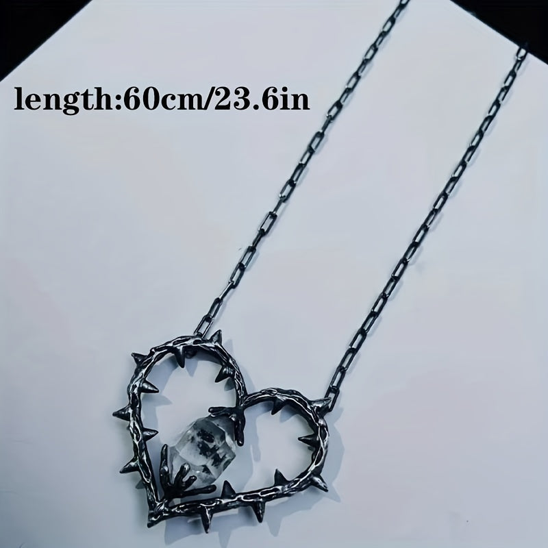 Black Irregular Heart Necklace | 1pc