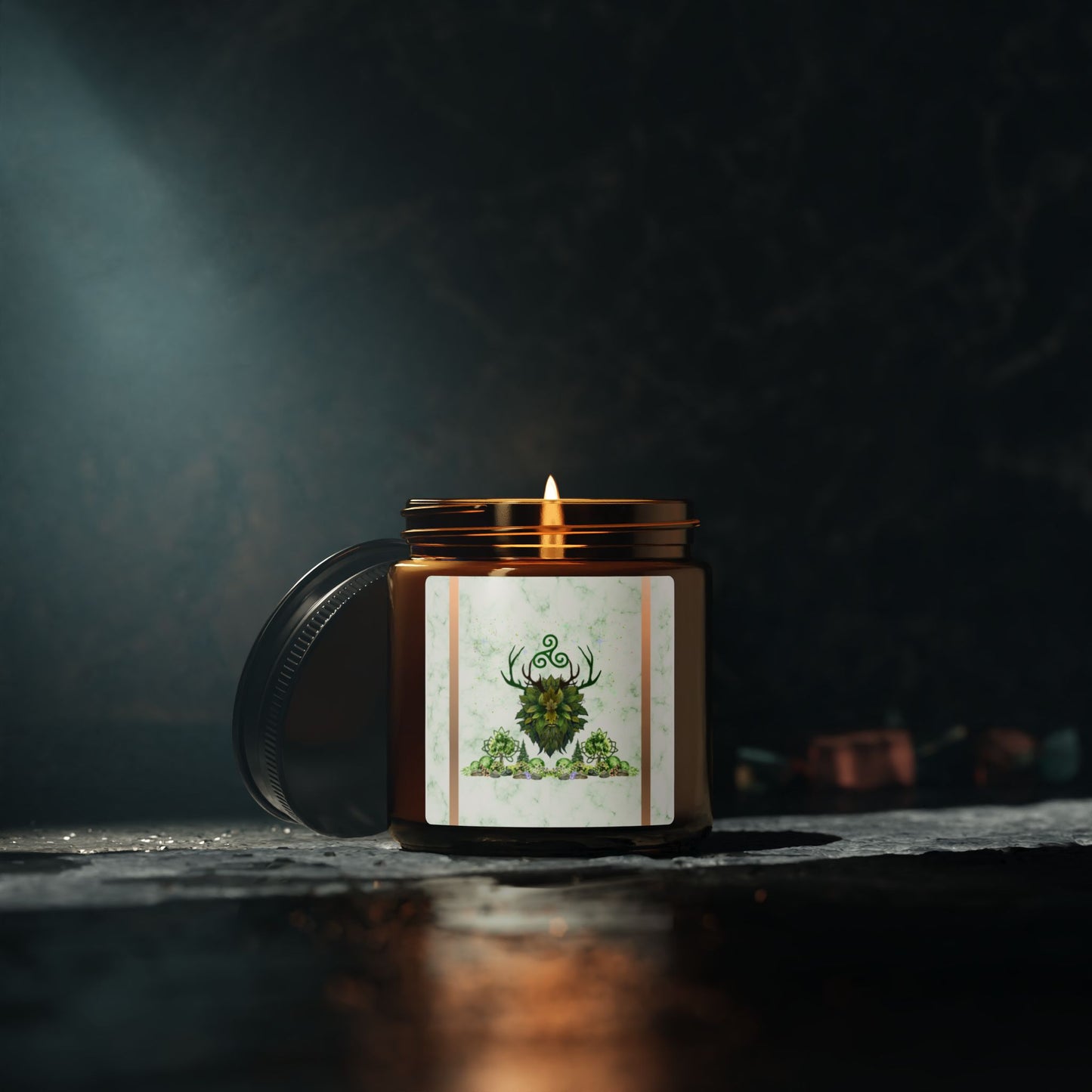 Green Man | Summer Solstice | Scented Soy Candle (Amber Jar)