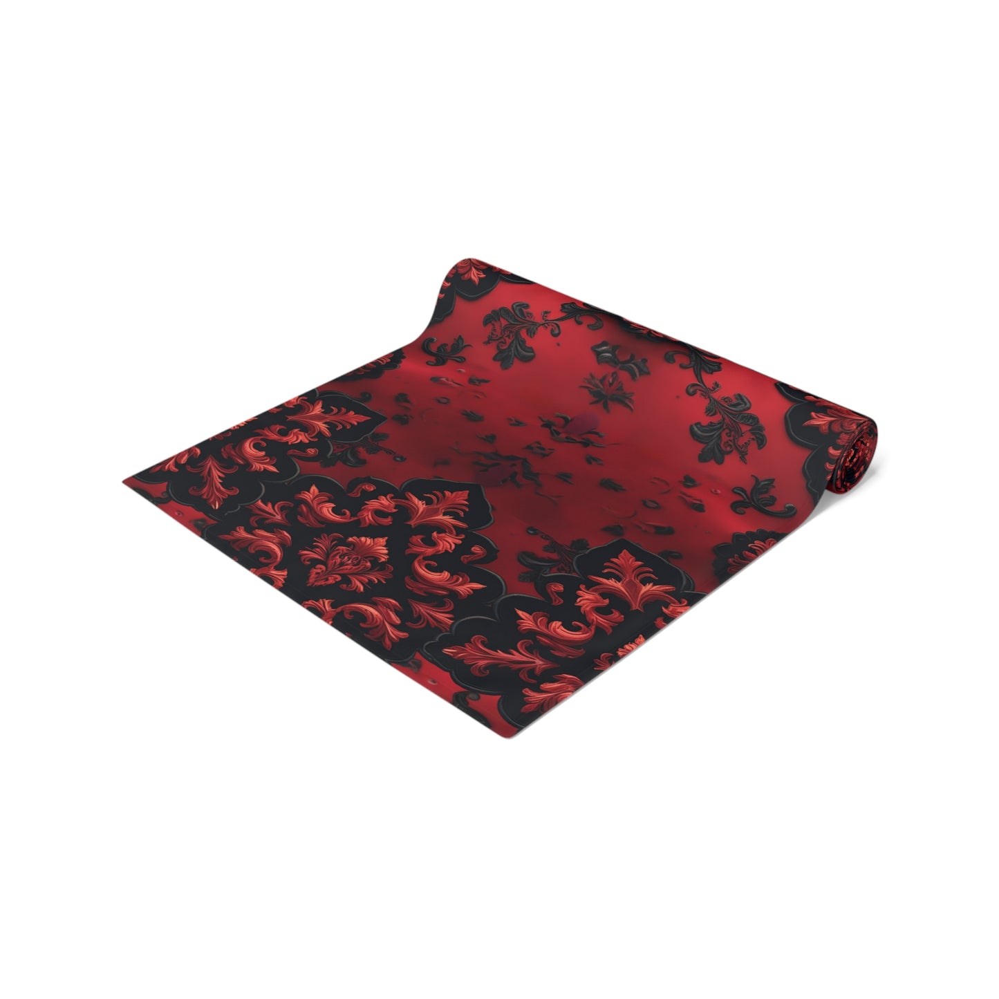 Scarlet Noir | Dark Red Damask | Table Runner