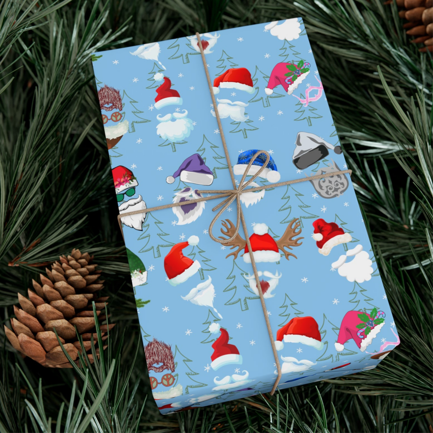 Twelve Joyful Santas | Gift Wrap Papers