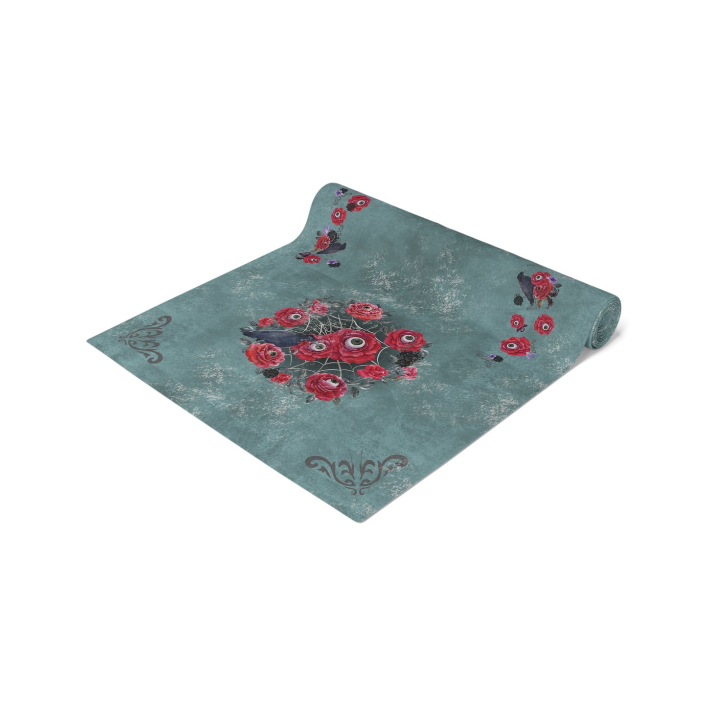 Table Runner (Poly) | Ocular Floral Nightmare Holiday Decor
