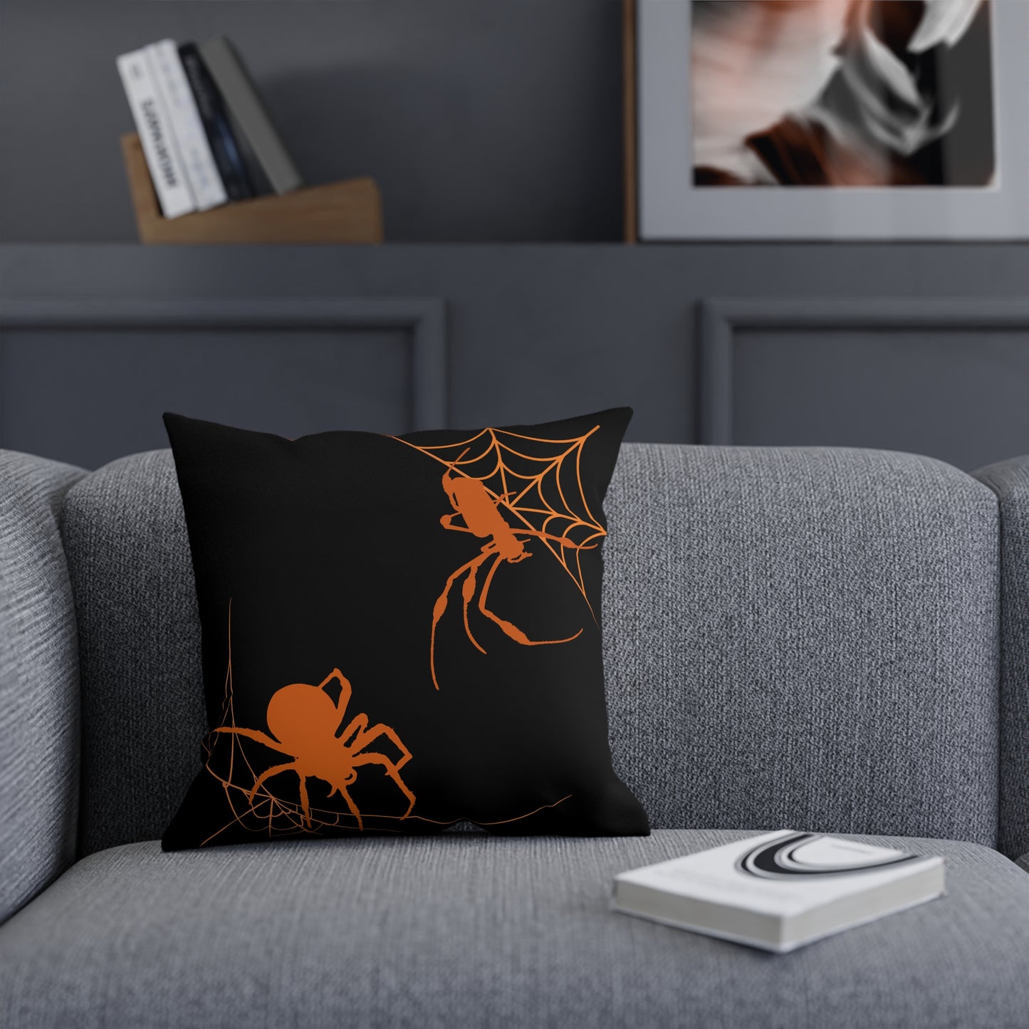 Spiders in Pumpkin | Cushion 2 sizes
