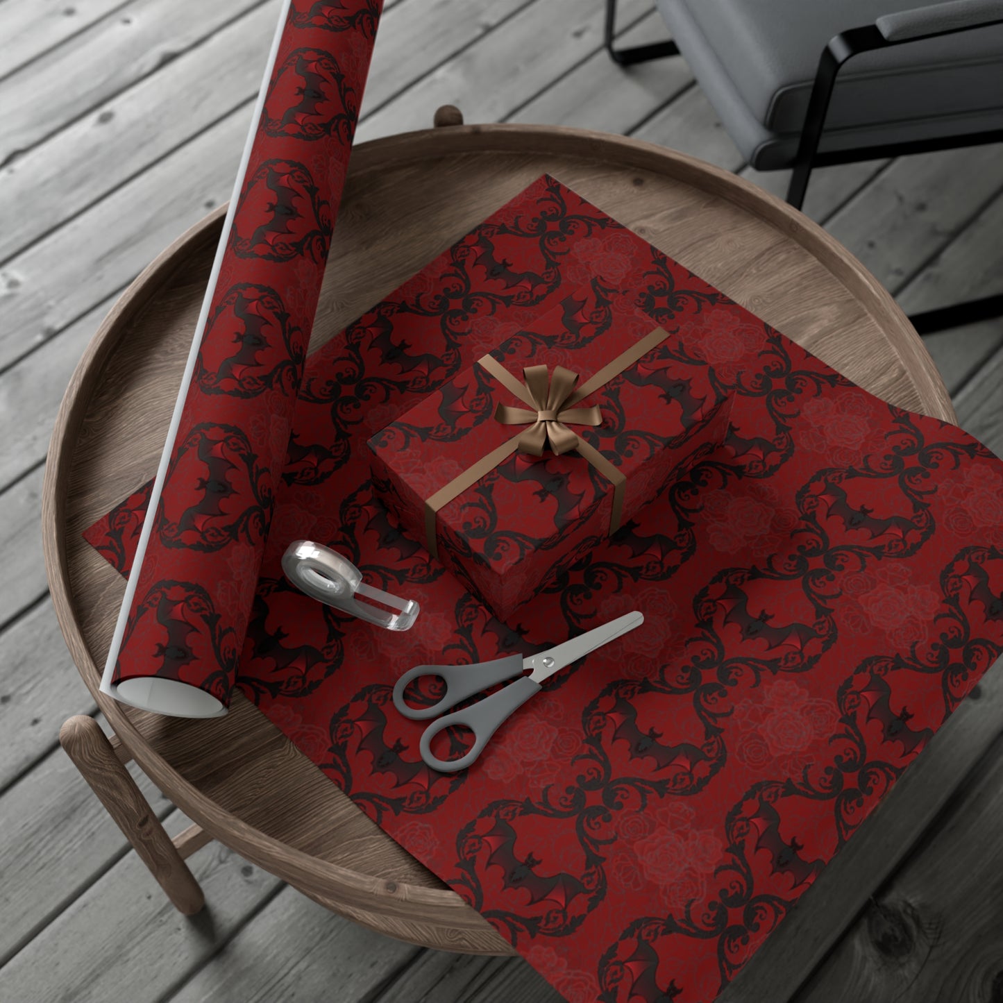 Ghost Rose & Bats | Gift Wrap Papers