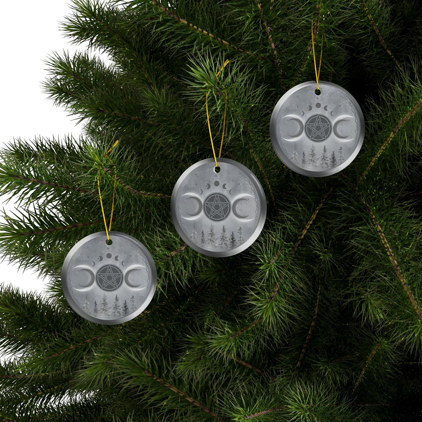 Triple Goddess | Yule Solstice | Heirloom Ceramic Ornaments (1pc, 3pcs, 5pcs, 10pcs)