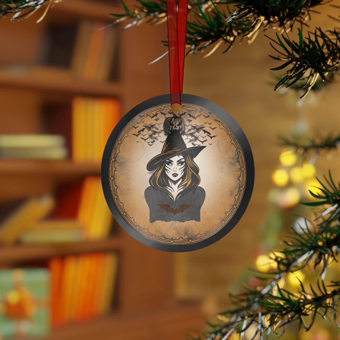 Burnt Orange Lady | Metal Ornaments (1pc)