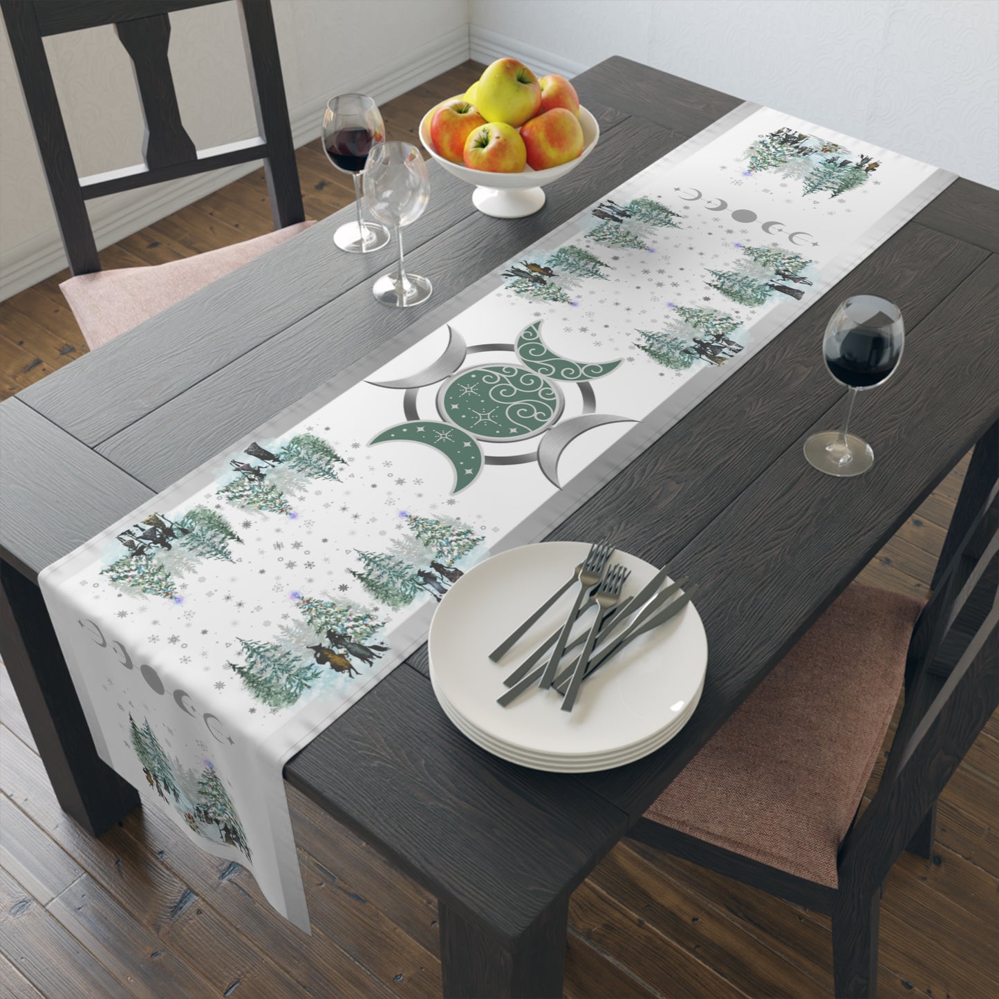 Solstice Night | Winter | Table Runner | (Poly)