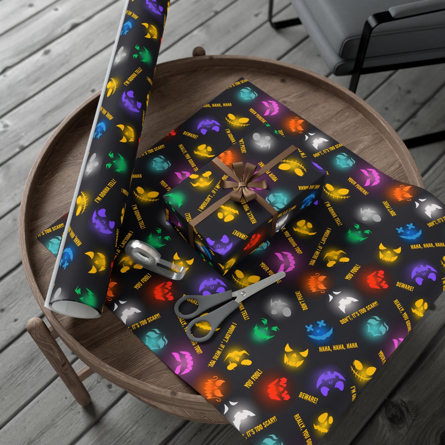 Be Warned | Spooky Lights | Gift Wrap Papers